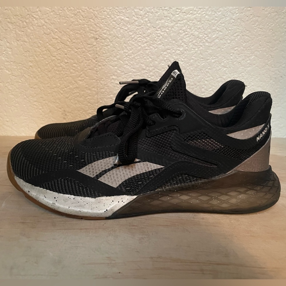 Reebok nano x black & gold size 7.5